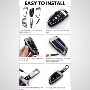 Metal Silicone Key Cover for Skoda and Volkswagen