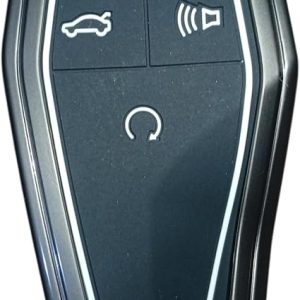 جراب مفتاح سيارة معدني بتصميم رياضي - حماية متكاملة لريموت 5 أزرار - متوافق مع MG1) - سبيكة زينق مقاومة للصدمات مع ميدالية فاخرة