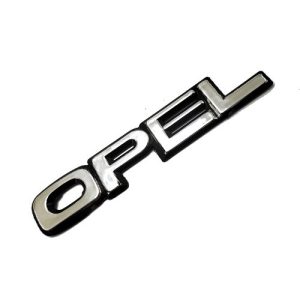 مصلق علامة وشعار سيارة 3d بارز متوافق مع سيارات كلمة OPEL لون سلفر فى اسود – مقاس 14 سم * 3سم