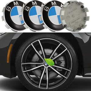 طبب جنوط اطارات بي ام – 4 قطع – ازرق وابيض